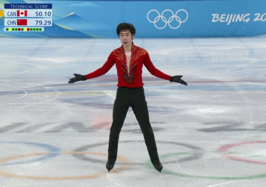 олимпийские игры фигурное катание разноцветные квадратики на табло